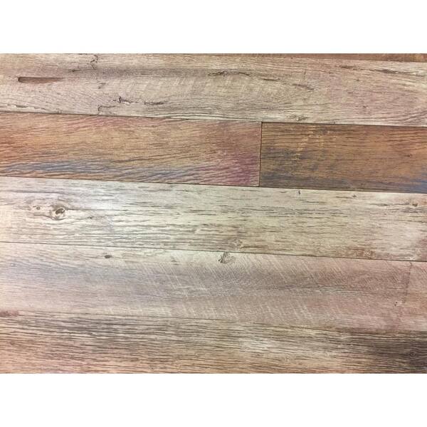 Superior Building Supplies 1/4 in. x 4 1/2 in. x Varying Lengths, Faux Barnwood Peel & Stick Planks, Finished in Steakhouse, totalling 104.5 sqft.