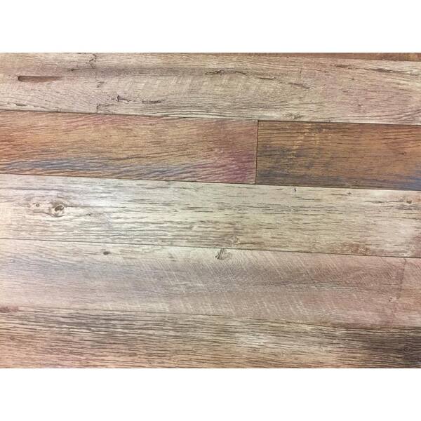 Superior Building Supplies 1/4 in. x 4 1/2 in. x Varying Lengths, Faux Barnwood Peel & Stick Planks, Finished in Steakhouse, totalling 66 sq ft.