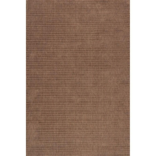 Southwest Striped Wool Dark Brown 6 ft. x 9 ft. Indoor/Outdoor Patio Area Rug