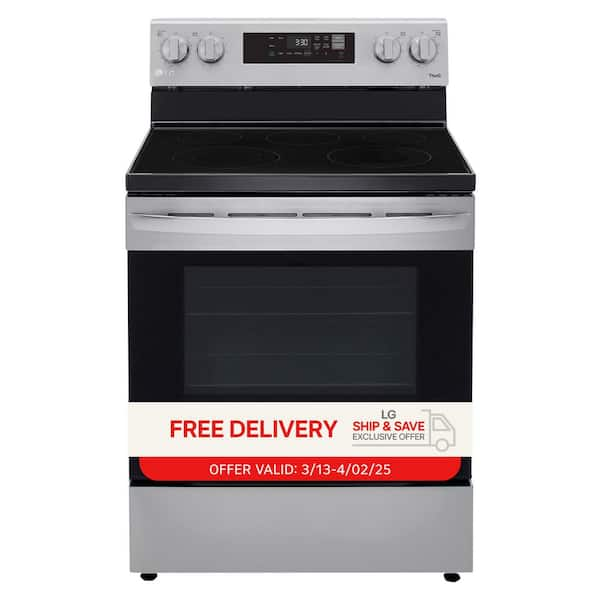 6.3 cu.ft. Single Oven Electric Range with EasyClean, Wi-Fi Enabled in Stainless Steel