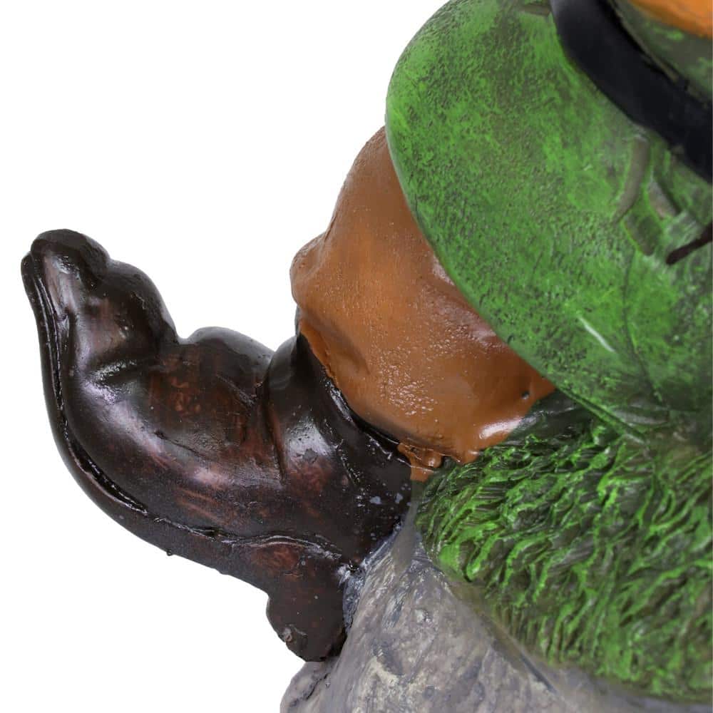 Fishing Frank Garden Gnome Statue with Red Hat