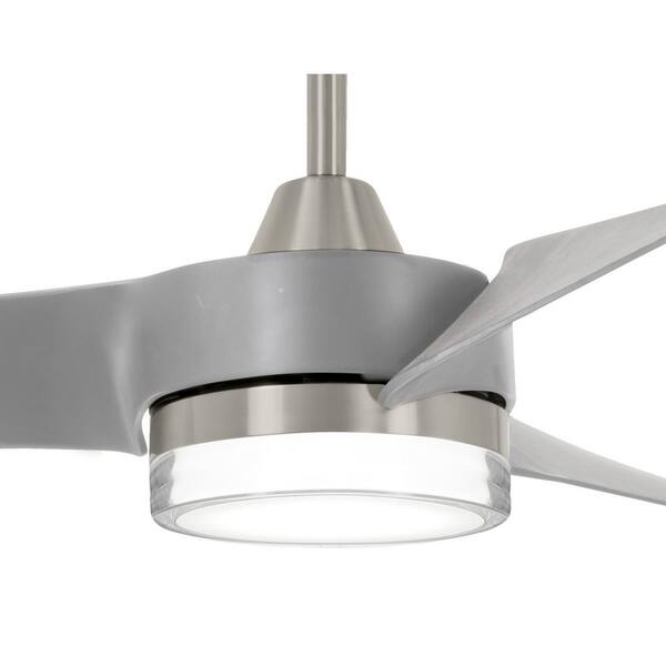 MINKA-AIRE Veer 56 in. LED Indoor Brushed Nickel Ceiling Fan with