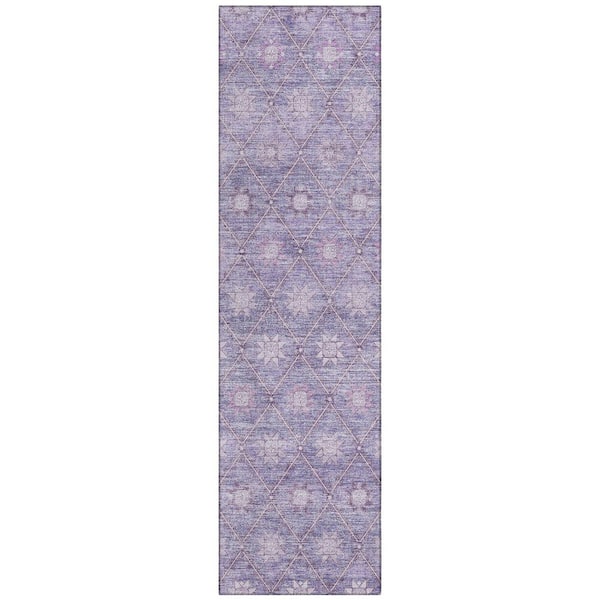 Chantille Machine Washable Indoor/Outdoor Abstract ACN1858 Purple 2 ft. 3 in. x 7 ft. 6 in. Runner Rug