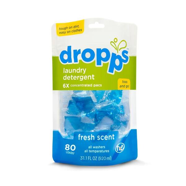 Unbranded 80-Count Dropps Fresh Scent Laundry Detergent Pack (Case of 6)