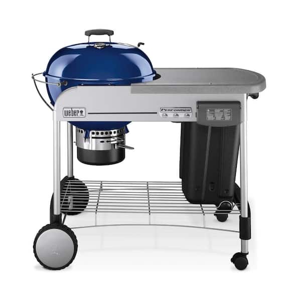 Weber Performer Charcoal Grill with Touch-N-Go Gas Ignition in Blue