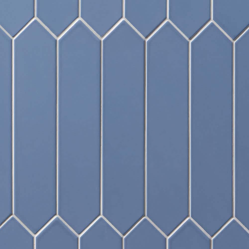 Ivy Hill Tile Axis 2.6 in. x 13 in. Blue Polished Picket Ceramic