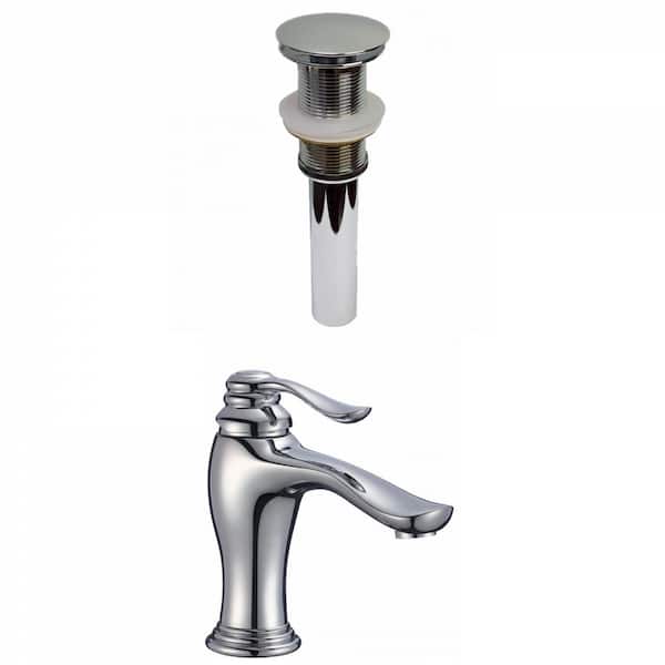 Unbranded Roxy Single Handle High Arc Single Hole Bathroom Faucet with Deckplate Included in Chrome 3.3 in. W 16GS-29506