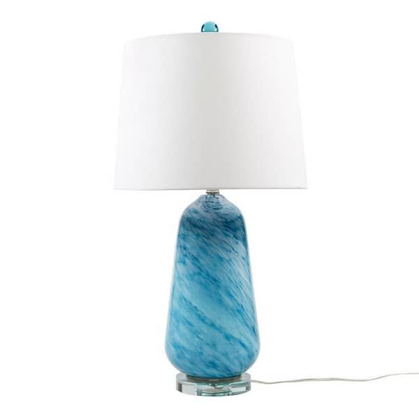 Aquaviva 28 in. Blue Table Lamp