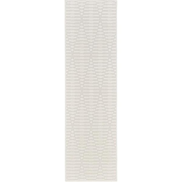 3 ft. x 5 ft. Gray, White, Black Tribal Washable Area Rug