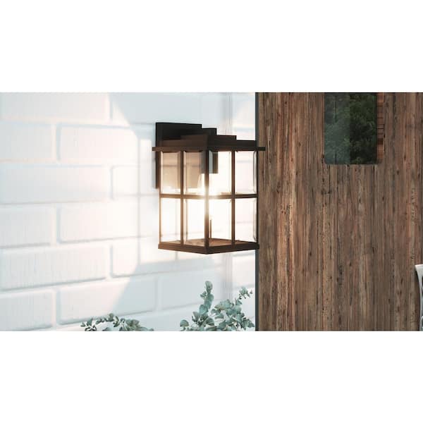 Mulligan 1-Light Black Outdoor Wall Lantern Sconce