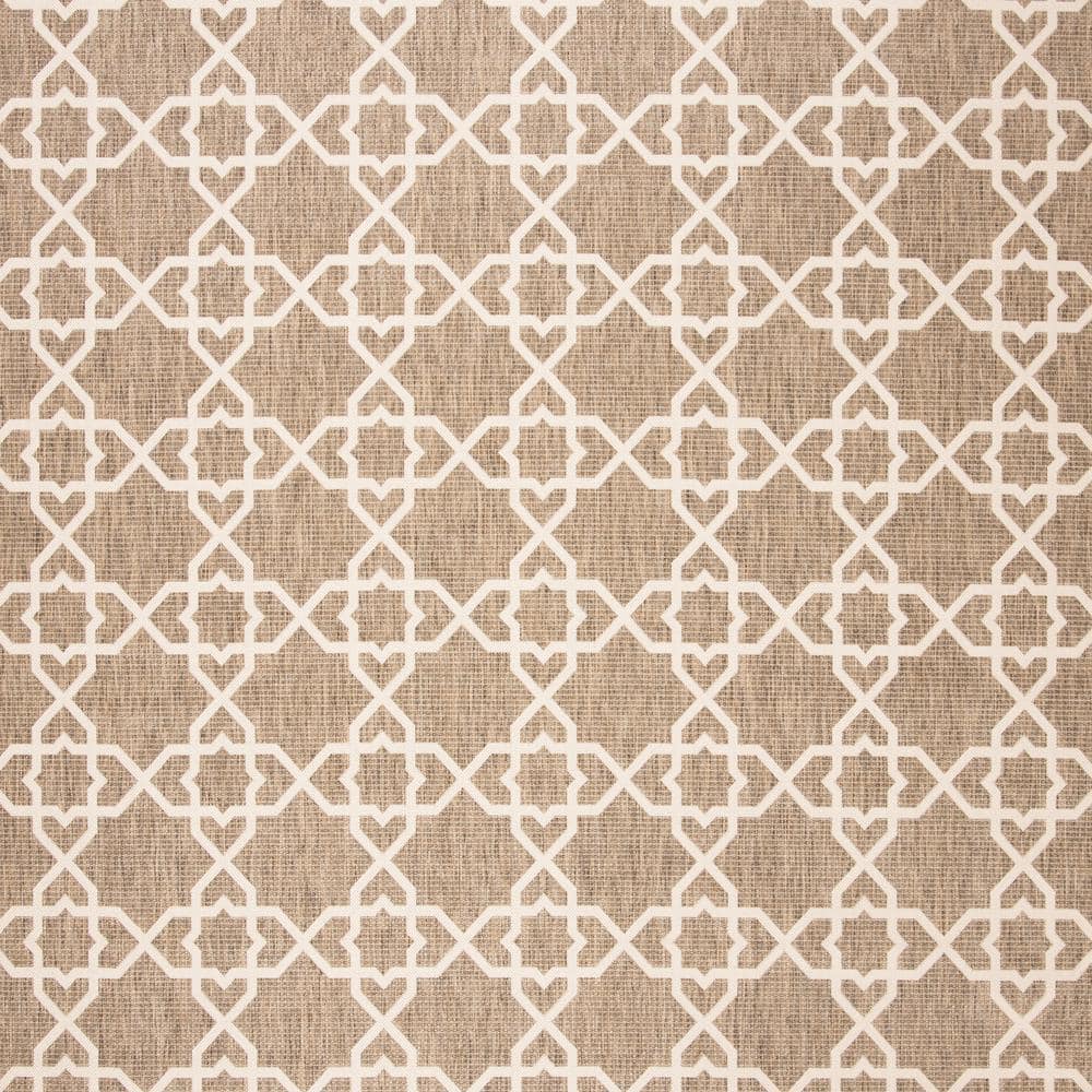 Gray Geometric Synthetic Easy Care Rectangular Area Rug