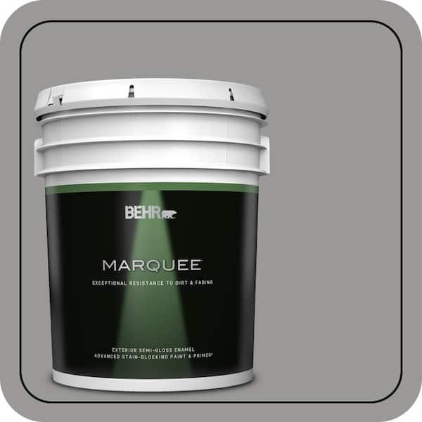 BEHR MARQUEE 5 gal. Home Decorators Collection #HDC-NT-10A Dolphin Gray Semi-Gloss Enamel Exterior Paint & Primer