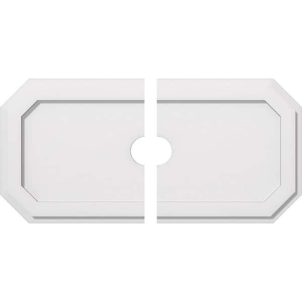 Ekena Millwork 30 in. W x 15 in. H x 3 in. ID x 1 in. P Emerald Architectural Grade PVC Contemporary Ceiling Medallion (2-Piece)