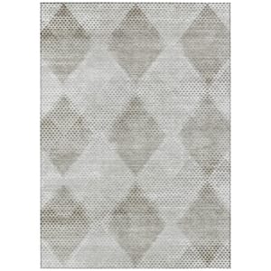 Chantille ACN539 Gray 2 ft. 6 in. x 3 ft. 10 in. Machine Washable Indoor/Outdoor Geometric Area Rug