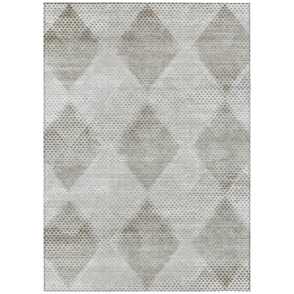 Addison Rugs Chantille ACN539 Gray 2 ft. 6 in. x 3 ft. 10 in. Machine Washable Indoor/Outdoor Geometric Area Rug