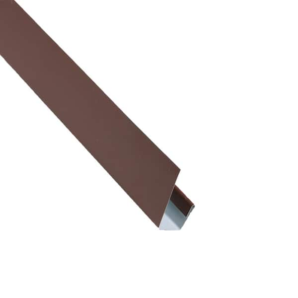 Metal Sales 2 in. x 10.5 ft. Steel J-Channel Brown Drip Edge Flashing