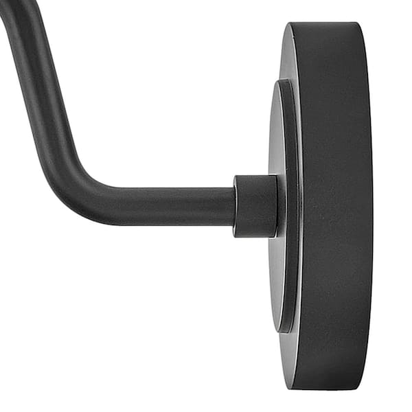 HINKLEY - Forge 1-Light Black Hardwired Outdoor Wall Lantern Sconce