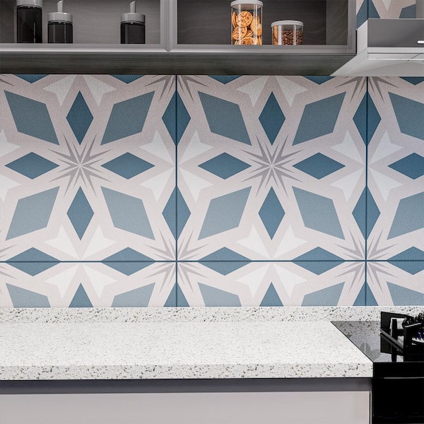 24 in. x 120 in. Vinyl Peel and Stick Backsplash Stickers, Decorative Wall Tile for Indoor, Pink (20 sq. ft. / Roll)