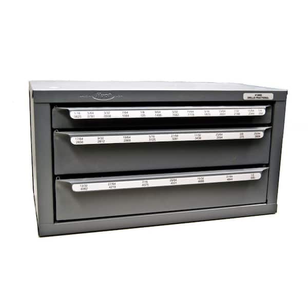 CLE-LINE 29- Compartment 17 in. Drill Bit Dispenser for 1/16 in. - 1/2 in. x 1/64ths