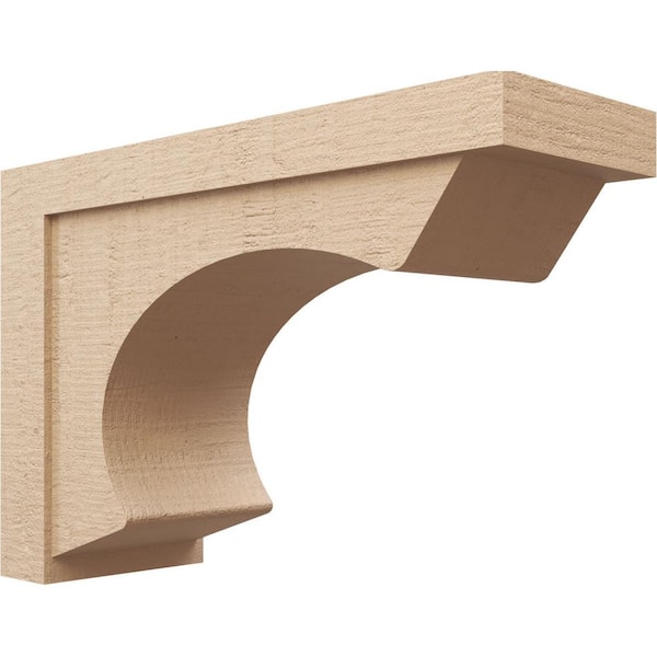 Ekena Millwork 11-in. x 33-in. x 22-in. Series 3 Classic Emerson Rough Cedar Woodgrain Timberthane Polyurethane Corbel, Primed Tan