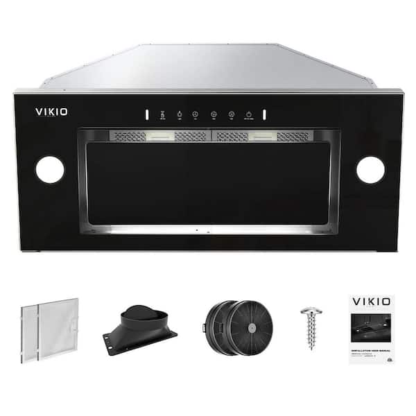 VIKIO 36 in. 900 CFM Ducted Insert with Light and Hand Motion Control Range Hood in Stainless Steel