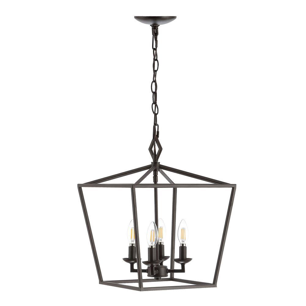 Rosalen 94" Black Bronze LED 4-Light Pendant