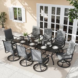 Swivel Metal Sling Outdoor Dining Chair（Set of 8）