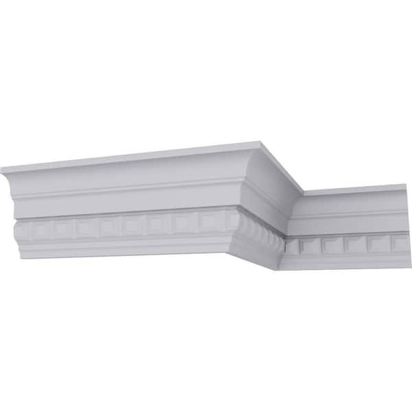 Ekena Millwork 1-7/8 in. x 3-1/2 in. x 94-1/2 in. Polyurethane Sequential Crown Moulding