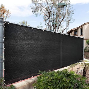 4 ft. x 50 ft. Fence Privacy Screen Windscreen Cover Netting Mesh Fabric Cloth, Black