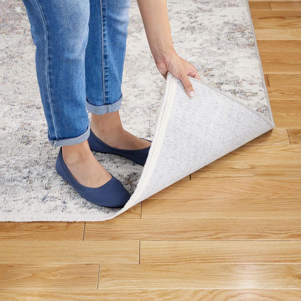 Brown and Beige Abstract Cloud Washable Runner Rug with Non-Slip Backing