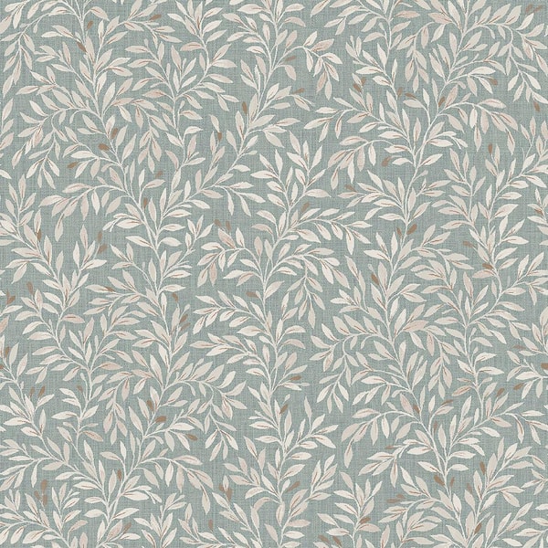 Graham & Brown Ditsy Leaf Duck Egg Blue Removable Wallpaper Sample