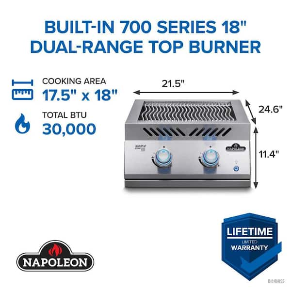 NAPOLEON Built-In 700 Series 18 in. 2-Burner Dual Infrared Propane