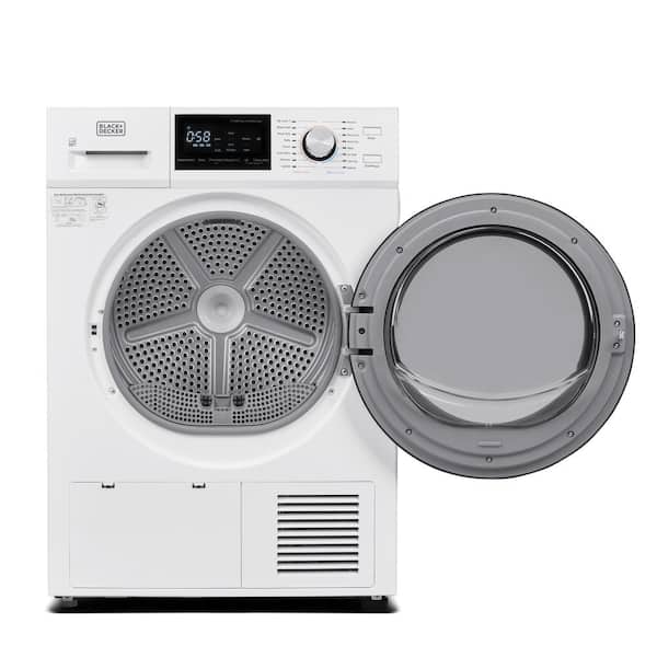 BLACK+DECKER BDFH44M Heat Pump, 4.4 Cu. Ft. Electric Clothes Ventless Dryer  Without Outside Exhaust, White