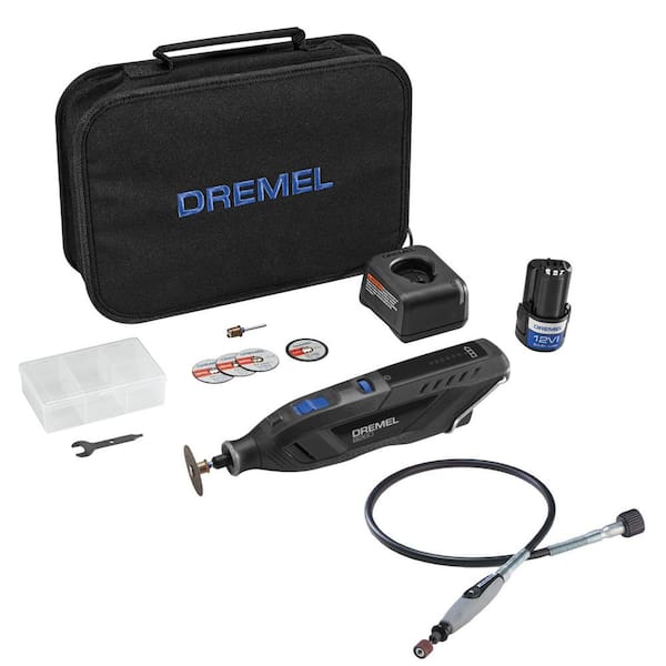 Dremel 12V Variable Speed Cordless Smart Rotary Tool w/ Brushless Motor with Flex Shaft Rotary Tool Attachment