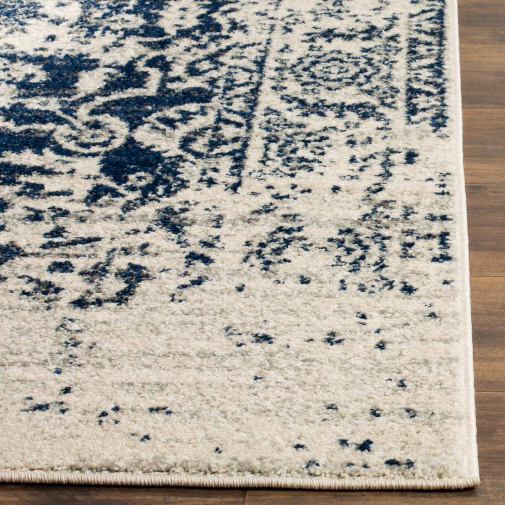 Reversible Ivory Cotton-Blend 72"x22" Stain-Resistant Area Rug