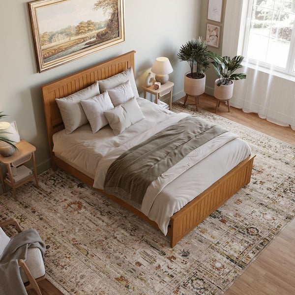 AFI Nantucket Light Toffee Natural Bronze Solid Wood Frame Queen