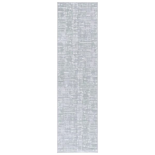 Bayside 2 ft. x 8 ft. Green/Gray Parallel Striped Runner Rug