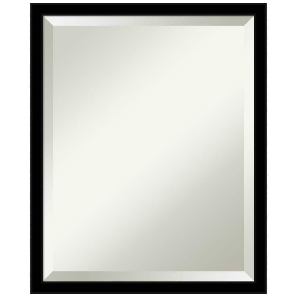 Jet Black Rectangular Framed Wall Mirror 17.38 x 21.38 Inches