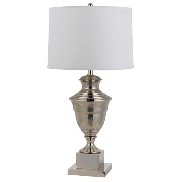 CAL Lighting 29 in. Chrome Table Lamp Set with Shades