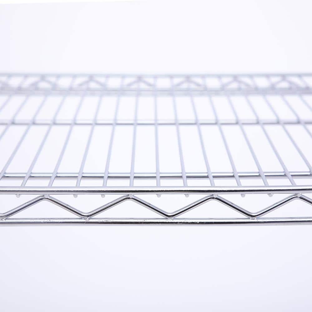 White Adjustable 5-Tier Steel Wire Utility Shelving Unit