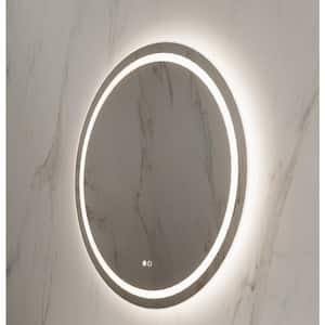 Kio 32 in. W x 32 in. H Round Frameless Wall Mounted Bathroom Vanity Mirror with Variant LED 3000K-4000K-6000K