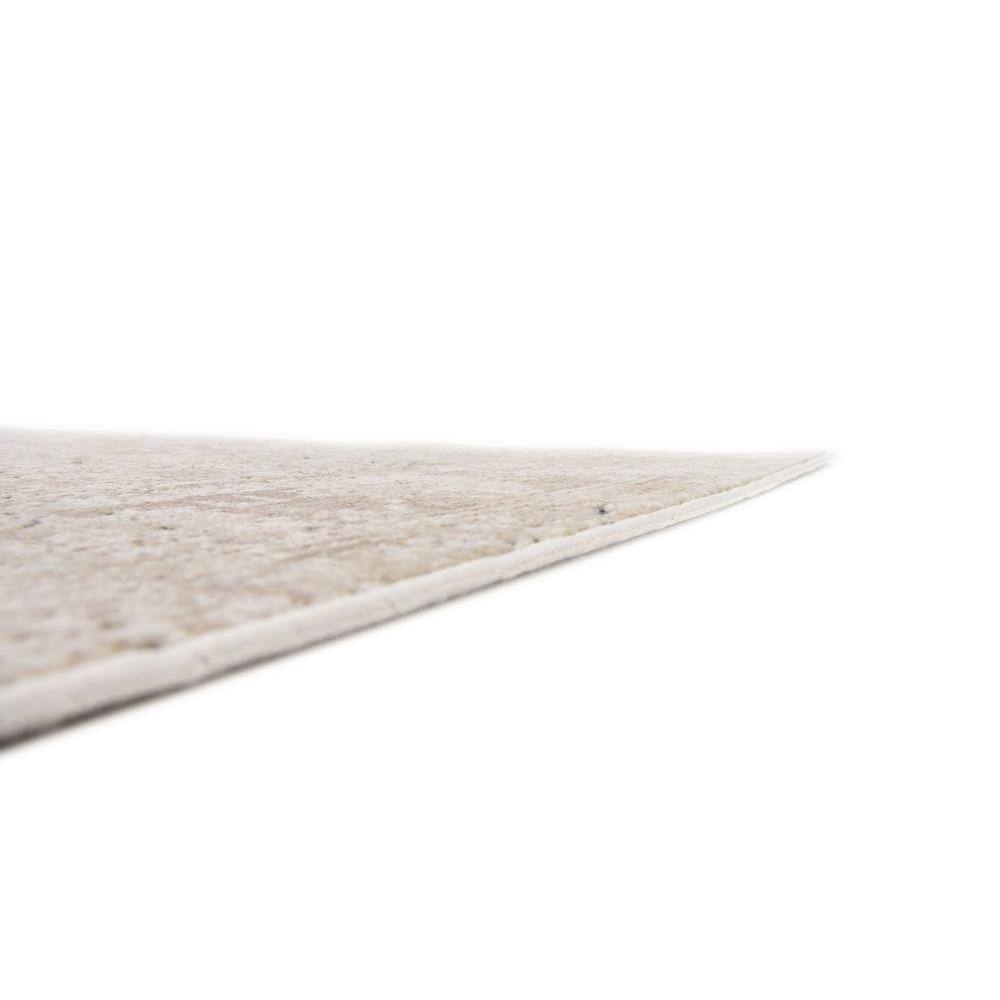 Beige Medallion Easy-Care Rectangular Synthetic Rug 5'1" x 8'