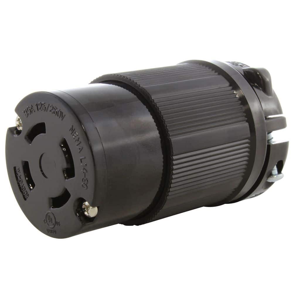 NEMA L14-30R 30A 125/250V 4-Prong Locking Female Connector in Black with UL C-UL Listing price history on PriceWatchPro