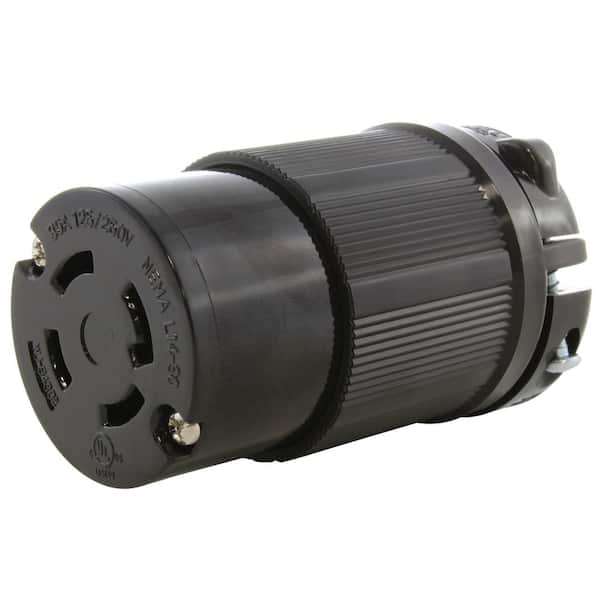 NEMA 30 Amp 125/250-Volt 4-Prong Locking Female Connector with UL C-UL Listing