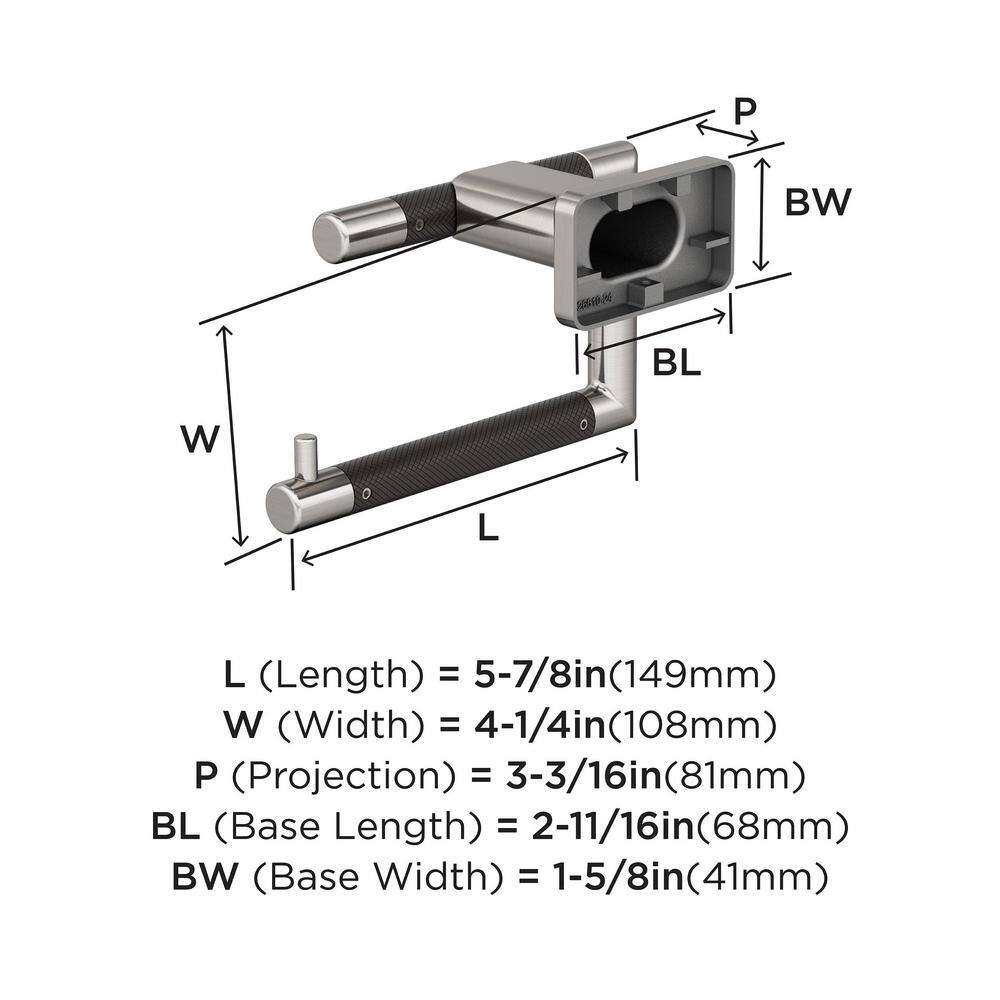 Brushed Nickel and Oil-Rubbed Bronze Single Post Toilet Paper Holder
