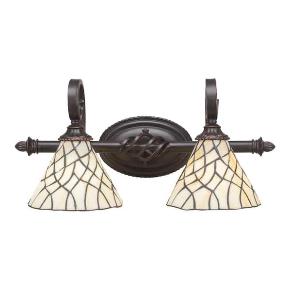 Unbranded Bridgewater 20.75 in. 2-Light Dark Granite Vanity Light
