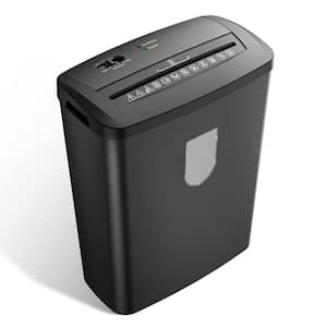 8-Sheet Crosscut Paper Shredder in Black for Home and Office High Security Level P-4 with 4-Gal Wastebasket