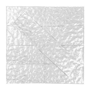 Metallics Glossy Silver Subway 3 in. x 6 in. Textured Glass Decorative Wall Tile (6 sq. ft./Case)