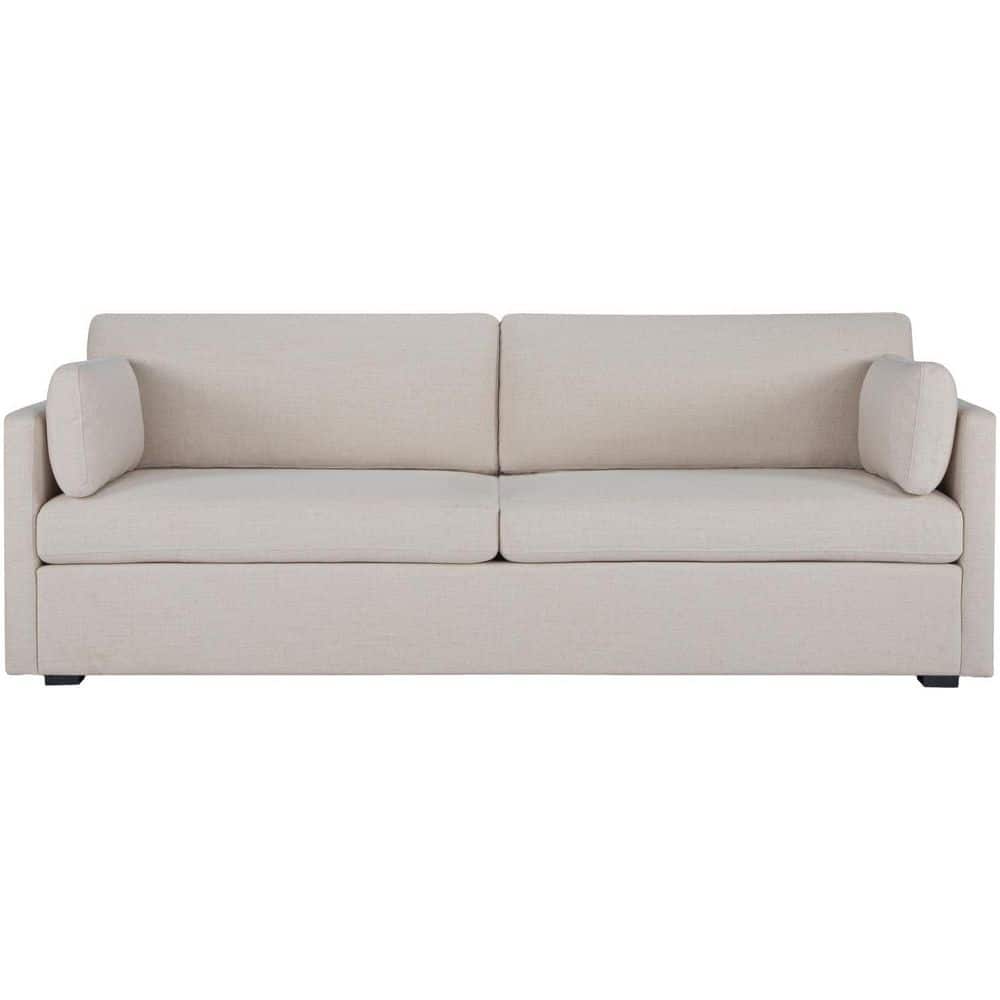 Lauderdale 91 in. Square Arm Polyester Rectangle No Additional Features Sofa, Black