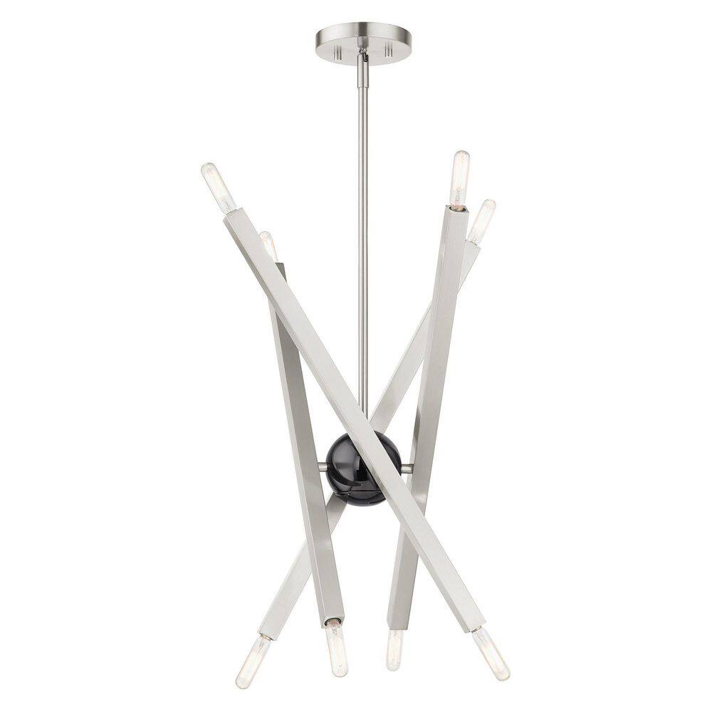 Monaco 8-Light Brushed Nickel Sputnik Chandelier